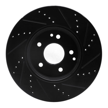 R1 Concepts R1 96-11 Chrysler Crossfire Front Left Drilled & Slotted Black Brake Rotor