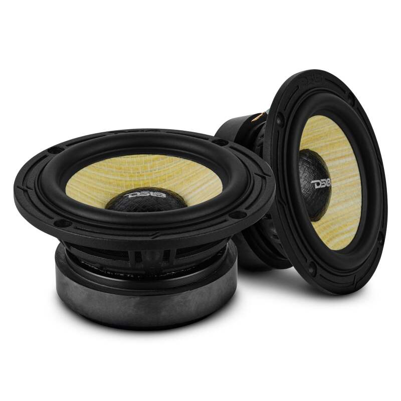 DS18 Deluxe Quality 3.5in Speaker 60 Watts RMS 4 ohm Yellow Straw + Composite Foam Cone Full Range