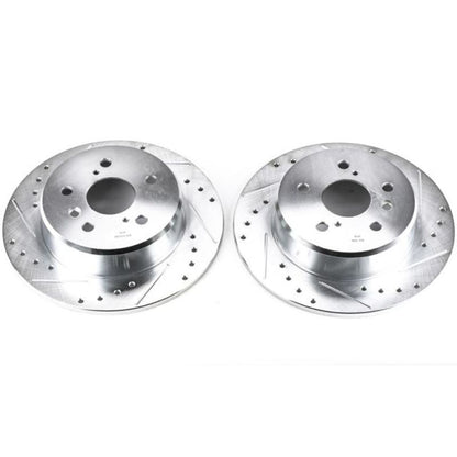 PowerStop Power Stop 99-03 Lexus RX300 Rear Evolution Drilled & Slotted Rotors - Pair