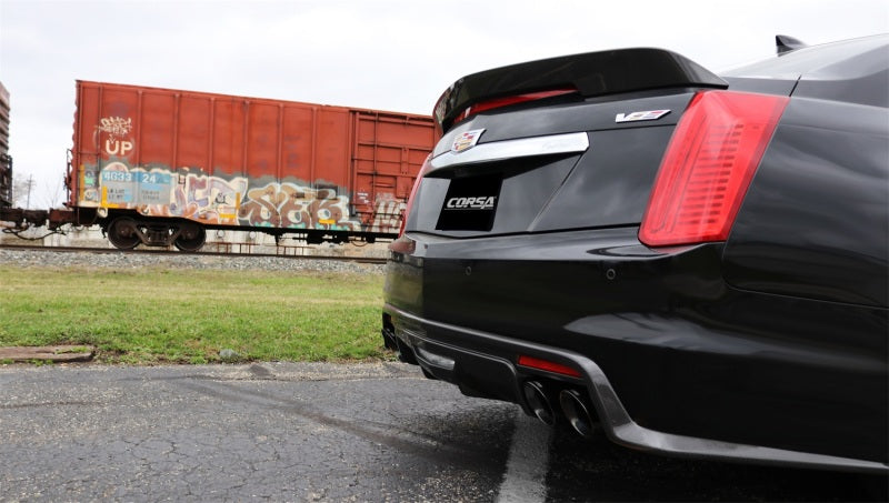 CORSA Performance Corsa 2016-2019 Cadillac CTS V Sedan 6.2L V8 2.75in Polished Sport Axle-Back Exhaust