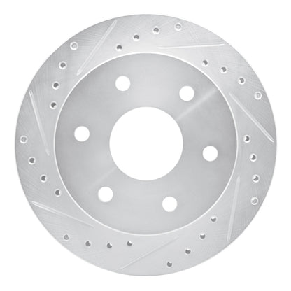 R1 Concepts R1 88-00 Cadillac Escalade Front Left Drilled & Slotted Silver Brake Rotor