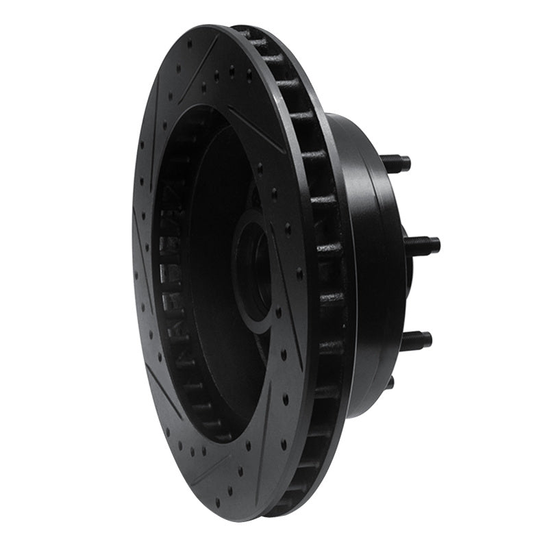 R1 Concepts R1 80-85 Ford F-250 2WD (Excl Super Duty) Front Right Drilled & Slotted Black Brake Rotor