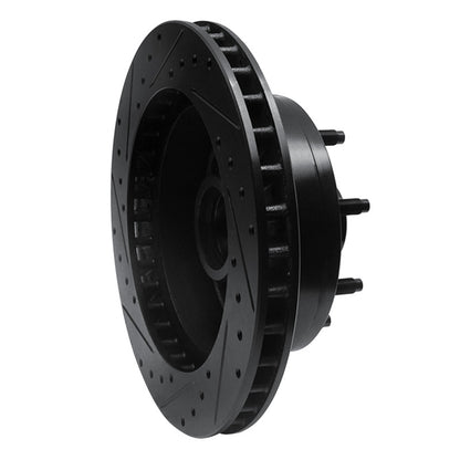 R1 Concepts R1 80-85 Ford F-250 2WD (Excl Super Duty) Front Right Drilled & Slotted Black Brake Rotor