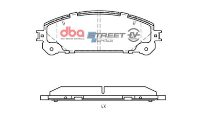 DBA 15-18 Lexus NX200t Front SSEV Street Series Brake Pads