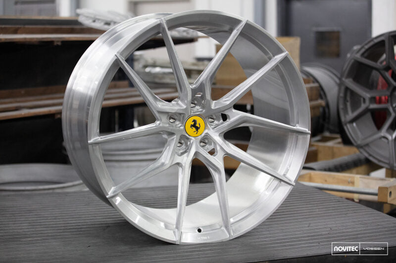 Vossen x Novitec NF8 21x9 - 5x114.3 BP - ET30 - Brushed Gloss Clear Ferrari GTC4Lusso/FF Front Wheel