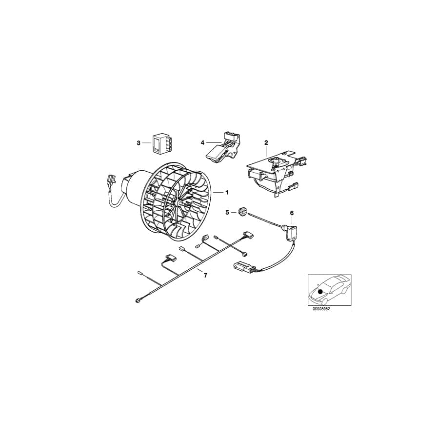 Genuine BMW 64118361929 E36 Actuator (Inc. 316i 1.9, 316g & 323ti)