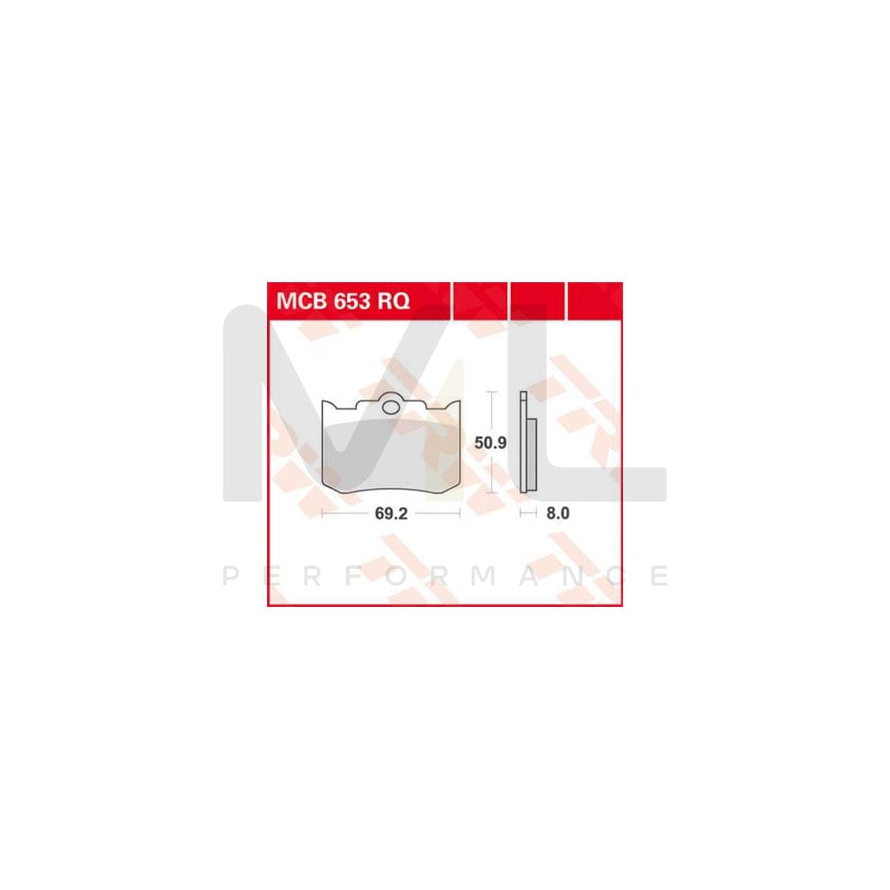 TRW Organic Sportive Mcb653Rq Brake Pad Set