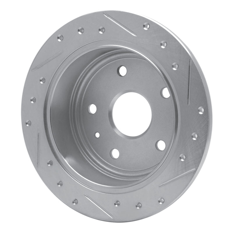 R1 Concepts R1 99-02 Daewoo Leganza Rear Left Drilled & Slotted Silver Brake Rotor