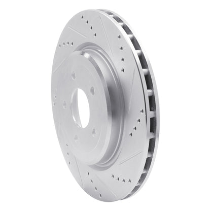 R1 Concepts R1 2006-2013 Chevrolet Corvette Rear Right Drilled & Slotted Silver Brake Rotor