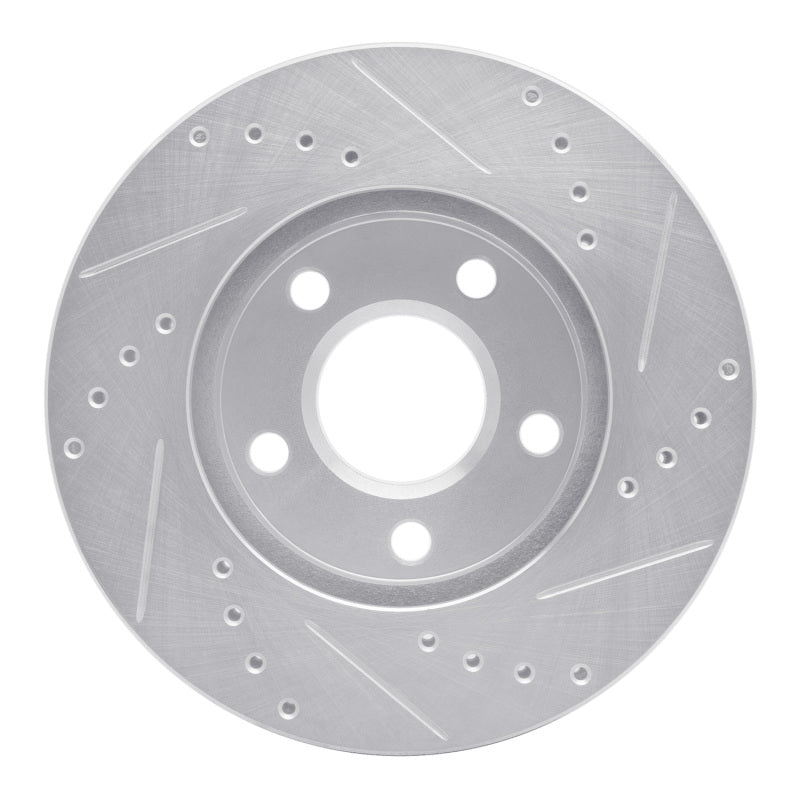 R1 Concepts R1 87-90 Chrysler Town & Country Front Left Drilled & Slotted Silver Brake Rotor