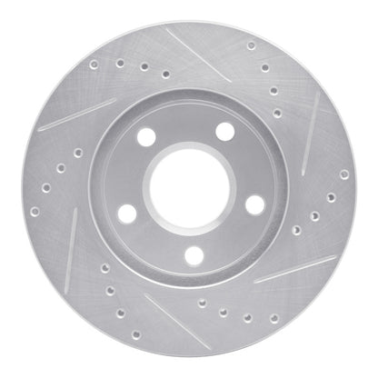 R1 Concepts R1 87-90 Chrysler Town & Country Front Left Drilled & Slotted Silver Brake Rotor