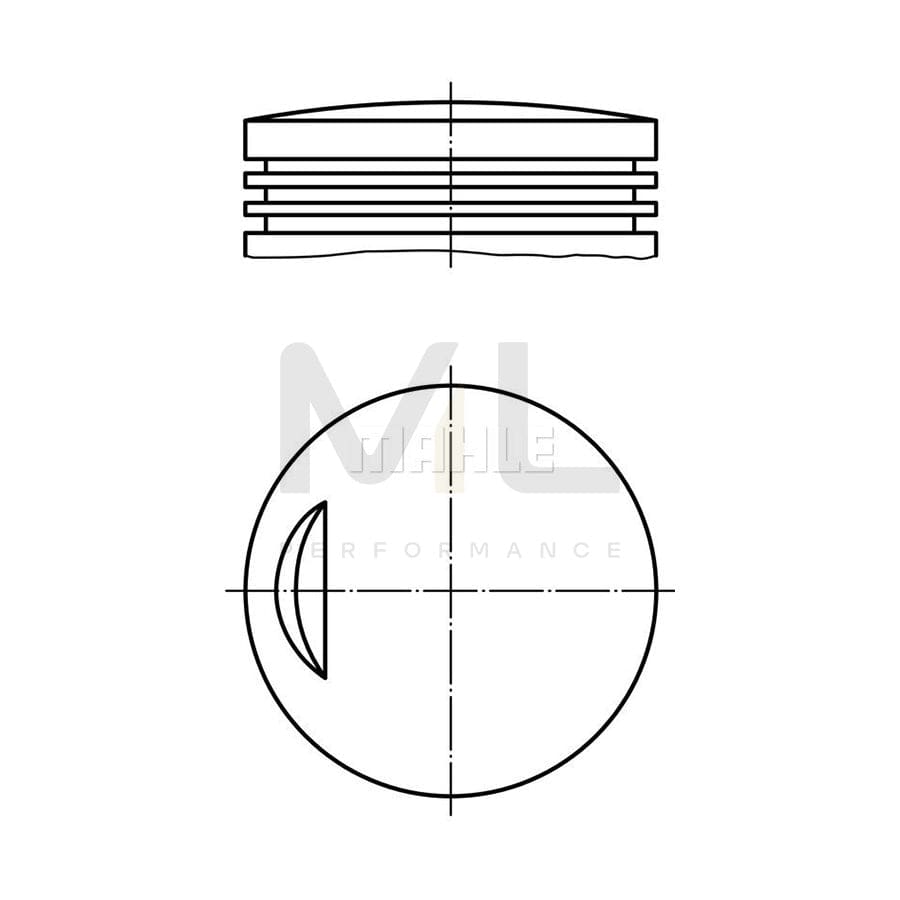 MAHLE ORIGINAL 002 37 01 Piston 86,5 mm, without cooling duct | ML Performance Car Parts