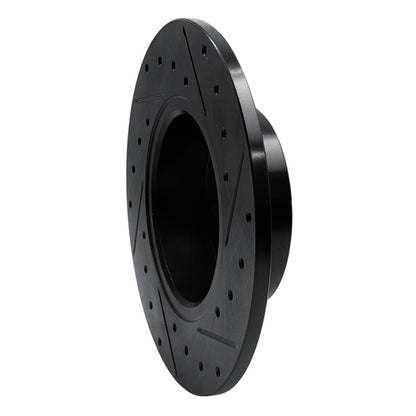 R1 Concepts R1 91-95 Alfa Romeo 164 Rear Left Drilled & Slotted Black Brake Rotor