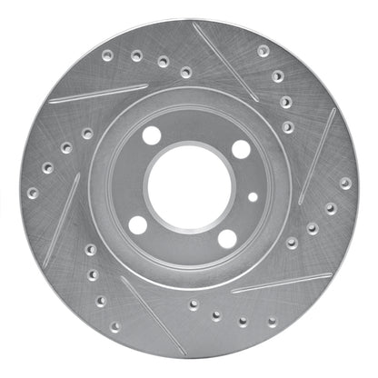 R1 Concepts R1 86-08 Volkswagen Quantum Front Left Drilled & Slotted Silver Brake Rotor