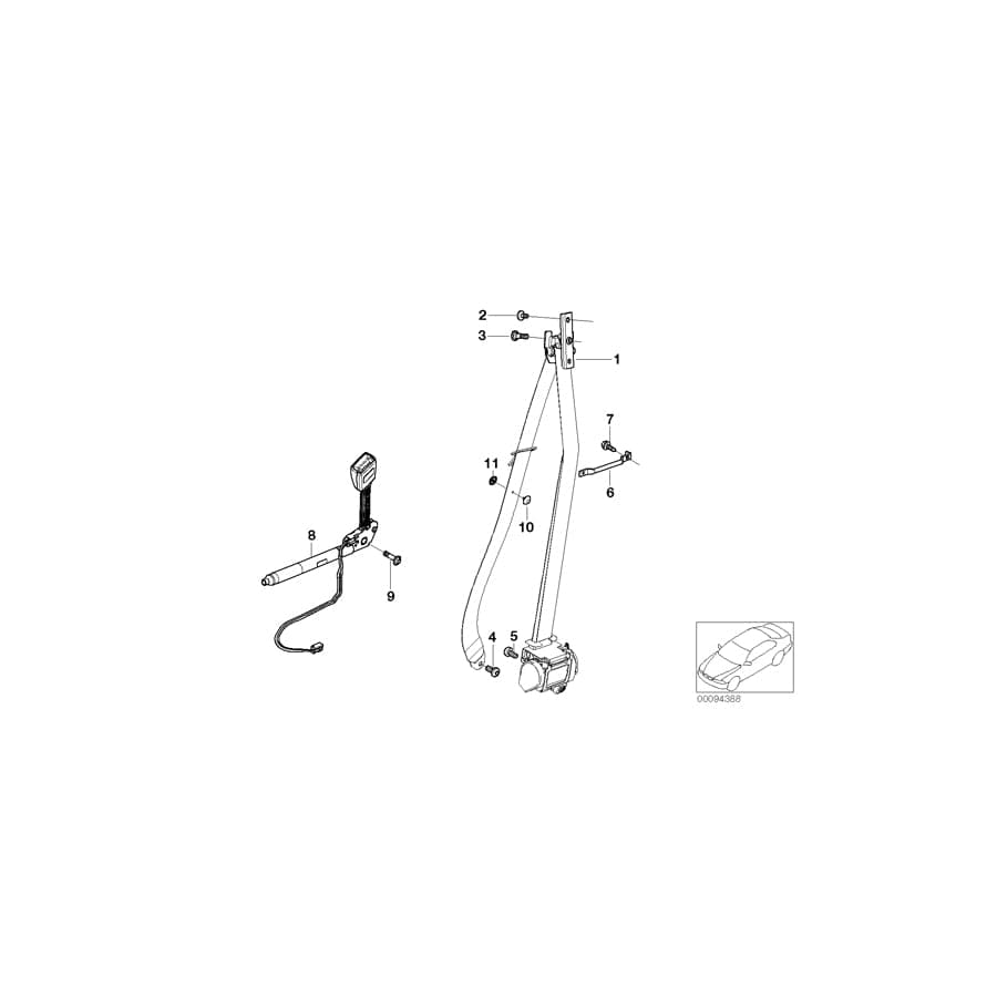 Genuine BMW 72117010929 E66 E67 E65 Belt Deflector (Inc. 730d, 740d & 745i)
