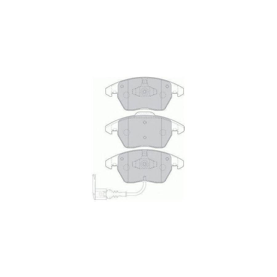 Ferodo FSL1641 Brake Pad Set Fuse+ Technology, Incl. Wear Warning Contact, With Piston Clip