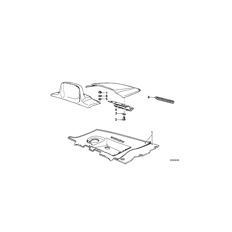 Genuine BMW 51461843545 E24 Hinge (Inc. 633CSi, M635CSi & 628CSi)