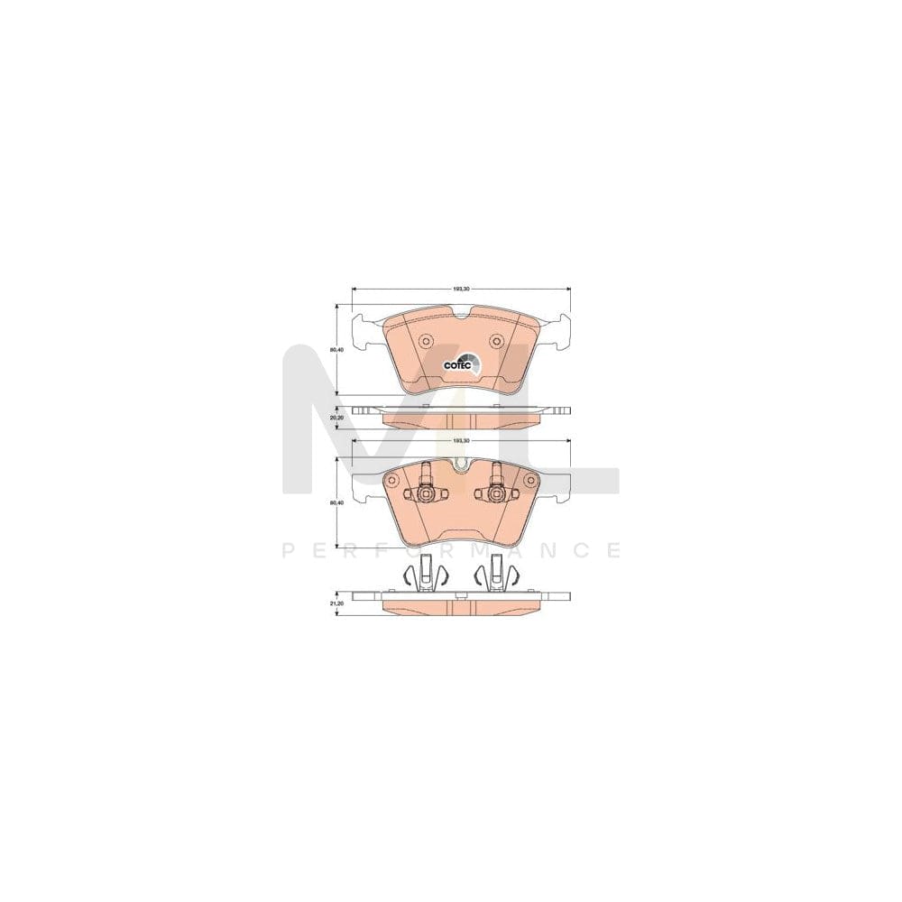 TRW Cotec Gdb1797 Brake Pad Set Prepared For Wear Indicator