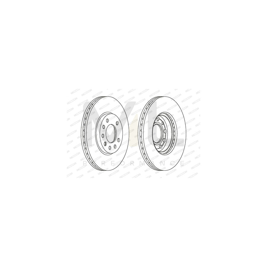 Ferodo Premier DDF1042 Brake Disc Vented, Without Bolts/Screws  - Pair