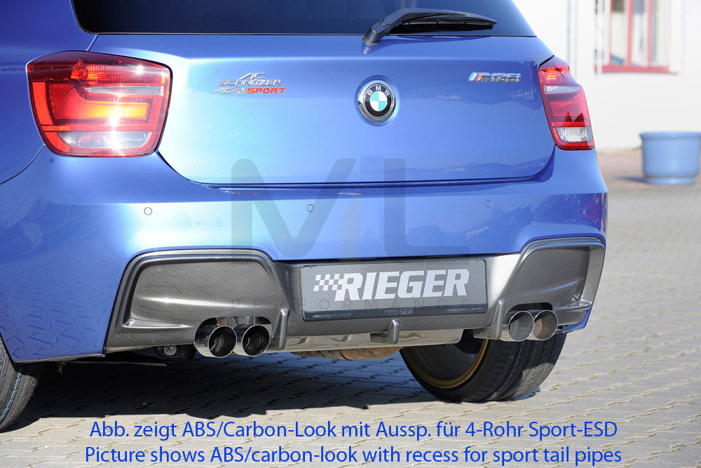 Rieger 00088061 BMW 1 Series F20 F21 Rear Diffuser 2 | ML Performance UK Car Parts