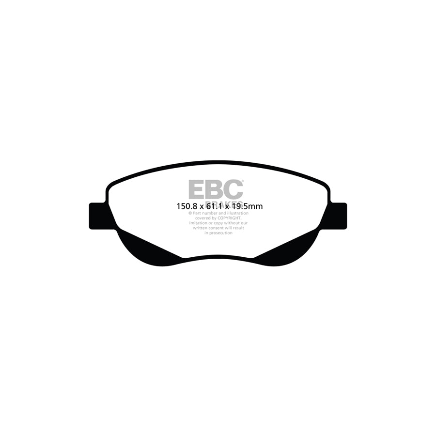 EBC DPX2026 Toyota Ultimax Front Brake Pads (Inc. Avensis & Verso) 2 | ML Performance UK Car Parts