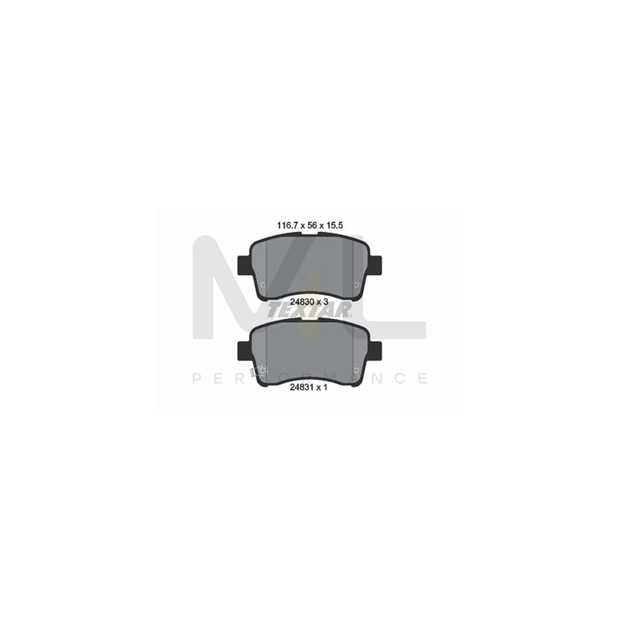 TEXTAR 2483001 Brake pad set for SUZUKI LIANA with acoustic wear warning