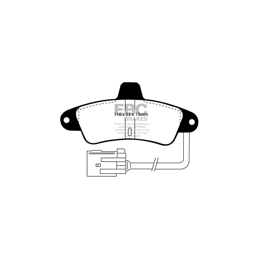 EBC PD11KR561 Ford Greenstuff Rear Brake Pad & GD Disc Kit - Bendix Caliper 2 | ML Performance UK Car Parts