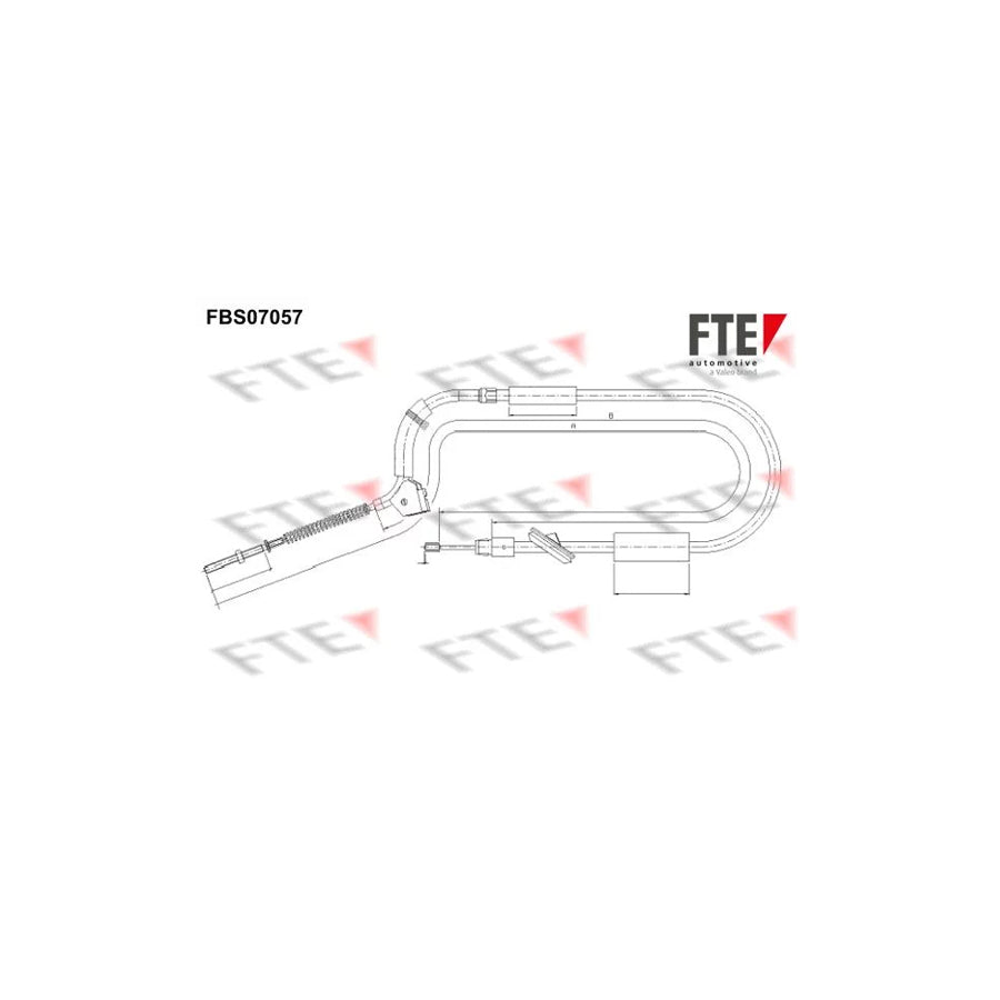 FTE Fbs07057 Hand Brake Cable Suitable for Mercedes-Benz A-Class (W169)