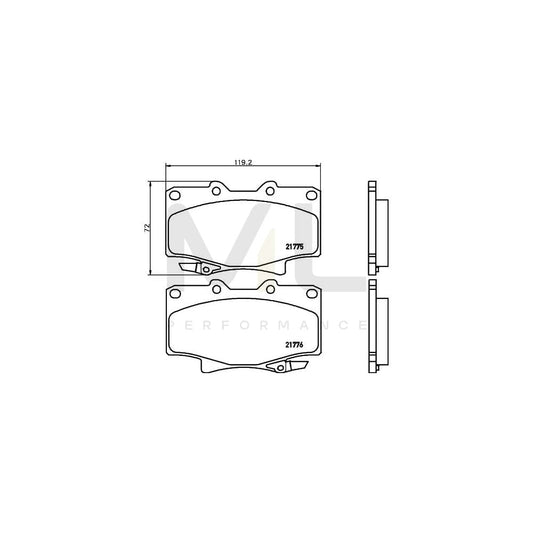 Hella 8DB 355 016-871 Brake Pad Set With Acoustic Wear Warning | ML Performance Car Parts