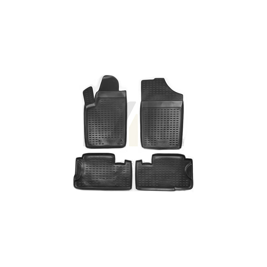 RIDEX Tailored 215A0016 Floor mat set Elastomer, Front and Rear, Quantity: 4, Black