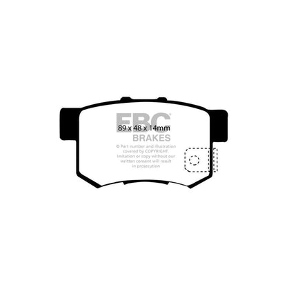 EBC PD01KR339 Honda Civic Greenstuff Rear Brake Pad & Plain Disc Kit - Akebono Caliper 2 | ML Performance UK Car Parts
