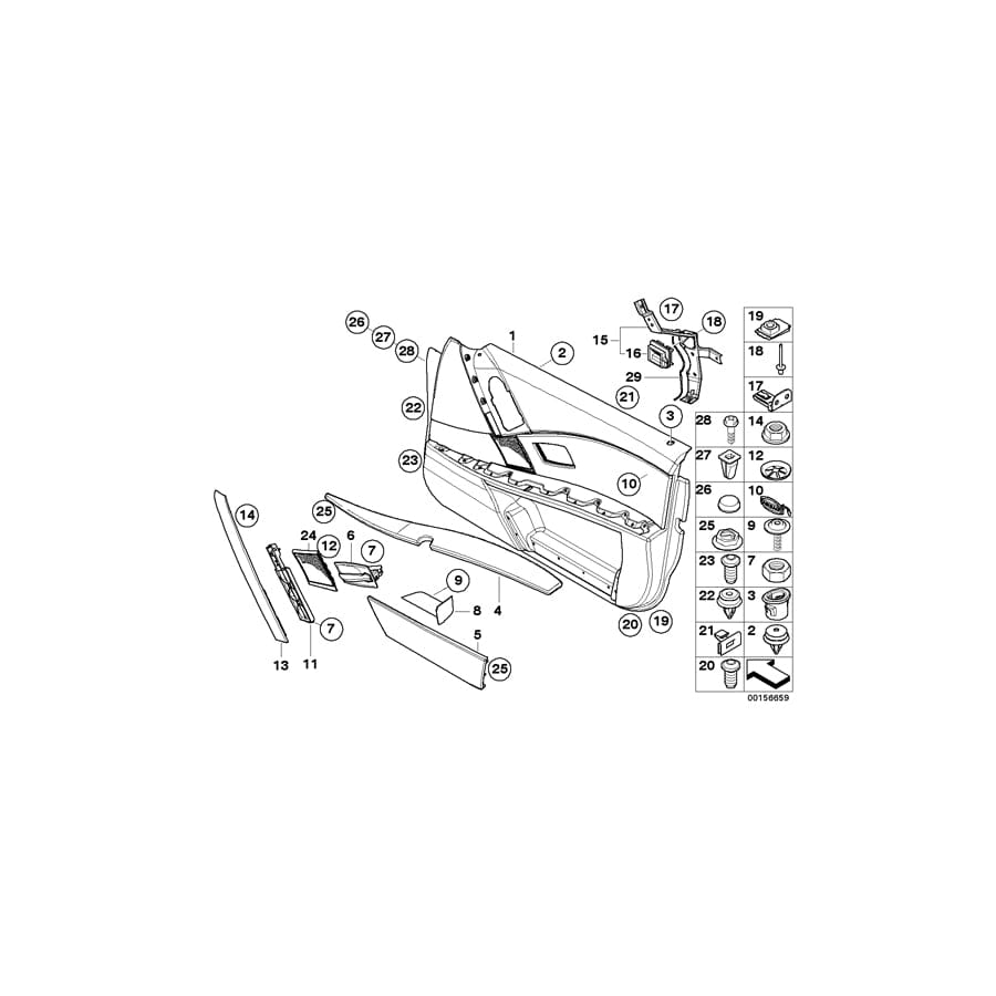 Genuine BMW 51417066042 E60 E61 Bar Right (Inc. 540i, 520i & 525i)