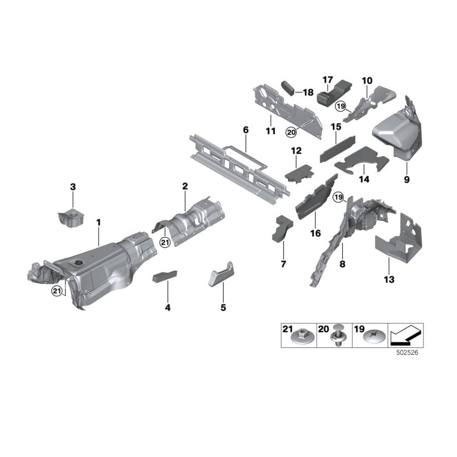Genuine BMW 51477478488 G07 Sound Insulation, Waistrail, Rear Right (Inc. X7 50iX, X7 40iX & X7 M50dX)