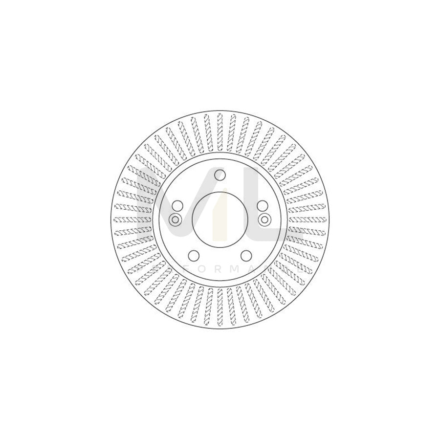 TRW DF6270 Brake Disc for KIA Cerato Saloon (TD) Vented, Painted  - 1 piece
