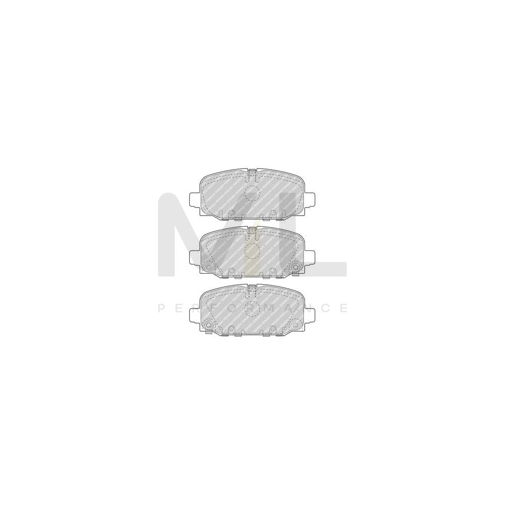 Ferodo FDB5049 Brake Pad Set for Jeep Compass (Mp, M6) With Acoustic Wear Warning, With Accessories