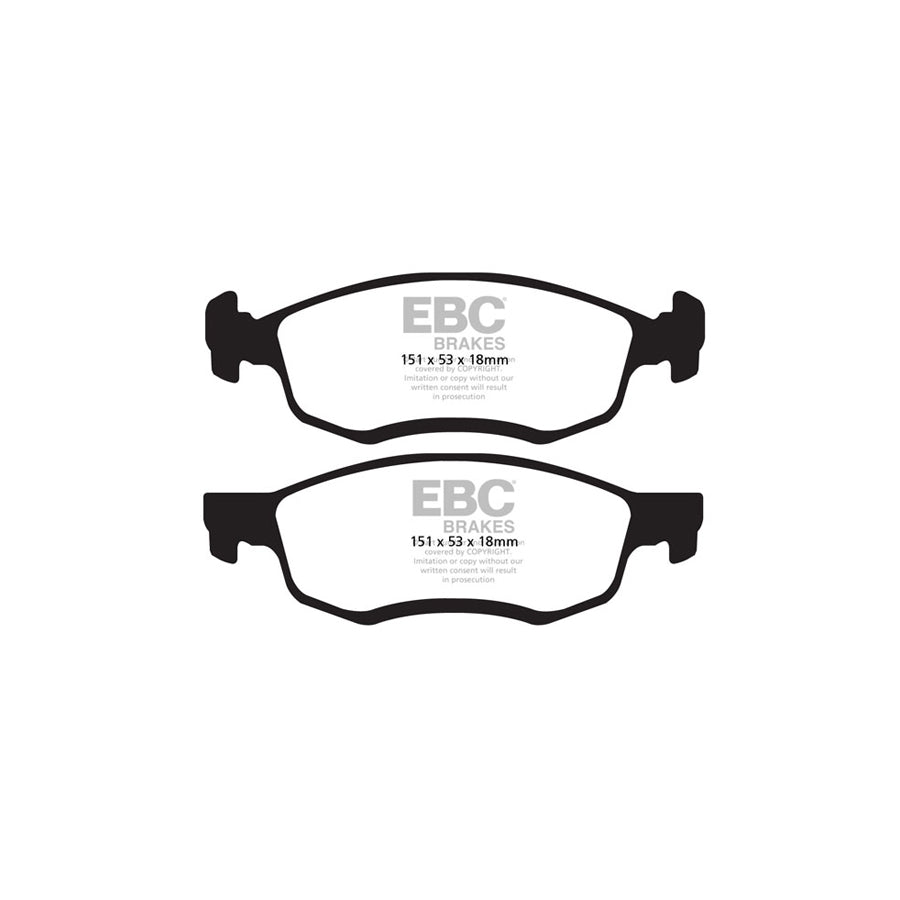 EBC DPX2032 Dacia Lada Ultimax Front Brake Pads (Inc. Logan MCV & Largus) 2 | ML Performance UK Car Parts