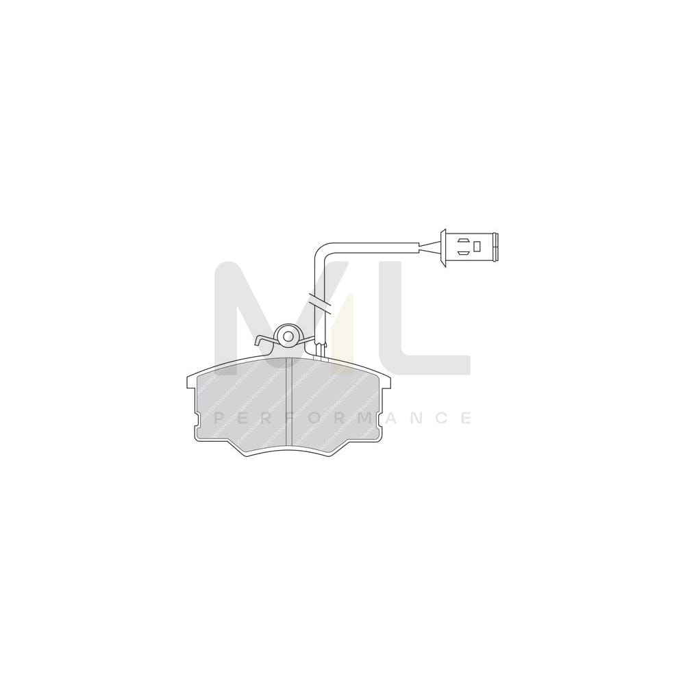 Ferodo Premier FDB593 Brake Pad Set Incl. Wear Warning Contact