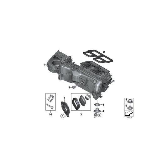 Genuine BMW 64119237643 F36 F20 F31 Set Of Parts Heater/Air Condit. Housing (Inc. 430i, 230i & 316i)