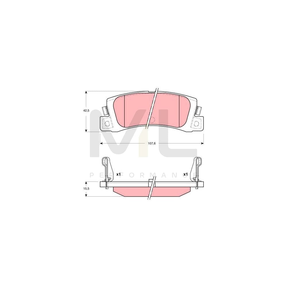 TRW Gdb3329 Brake Pad Set With Acoustic Wear Warning