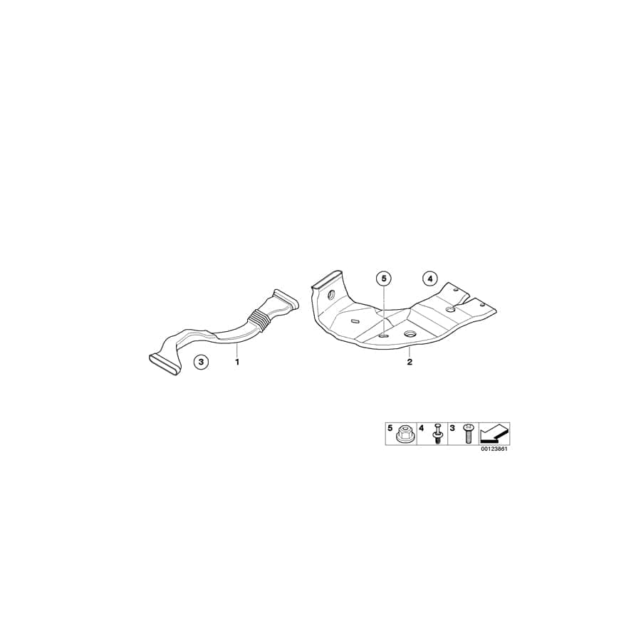 Genuine BMW 64228150437 E38 Rear Heater Duct (Inc. 728i, 730i & 725tds)