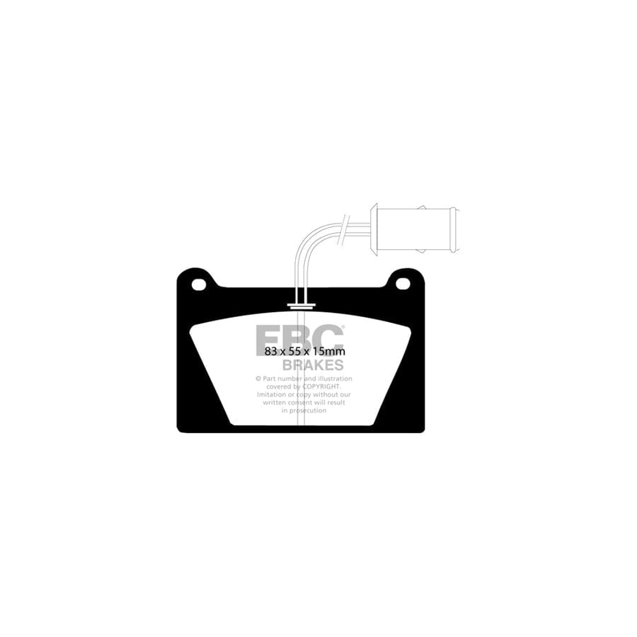 EBC PD03KF1004 Reliant Scimitar Sabre Yellowstuff Front Brake Pad & Plain Disc Kit 2 | ML Performance UK Car Parts