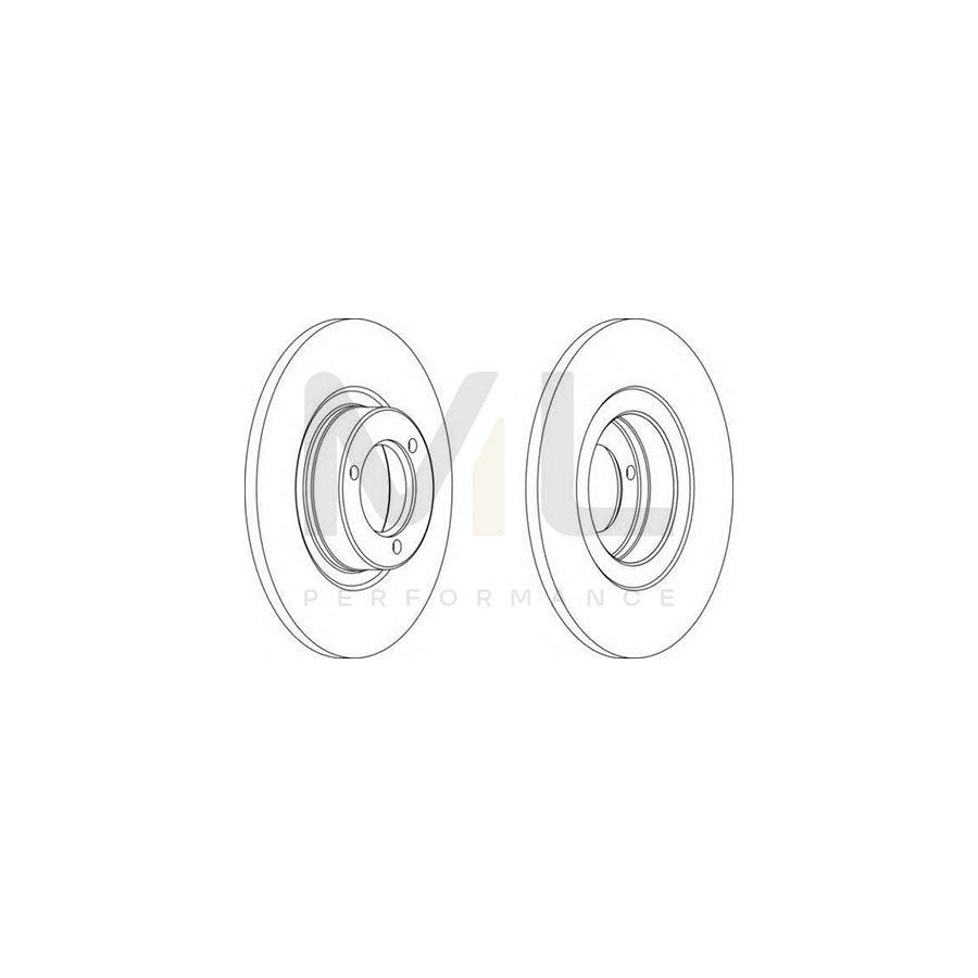 Ferodo DDF041-1 Brake Disc Solid  - Pair