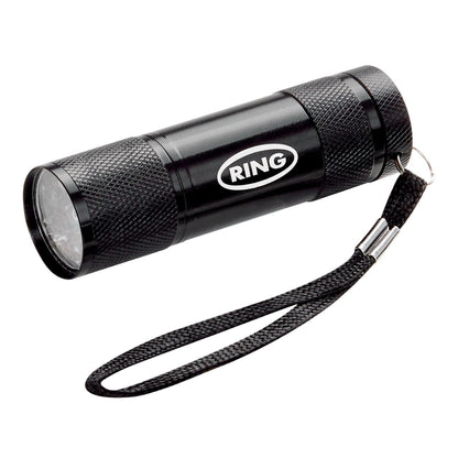 RING RT5158 9 LED Aluminium Torch (Sold only as 12pcs in a counter top display unit)