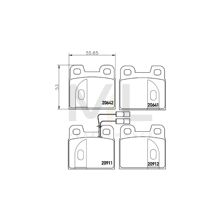 TEXTAR 2091202 Brake pad set with integrated wear warning contact
