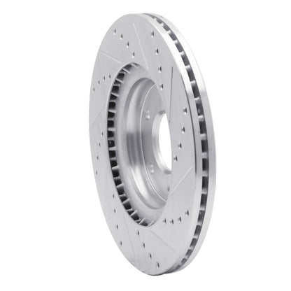 R1 Concepts R1 15-25 Hyundai Kona EV Front Left Drilled & Slotted Silver Brake Rotor