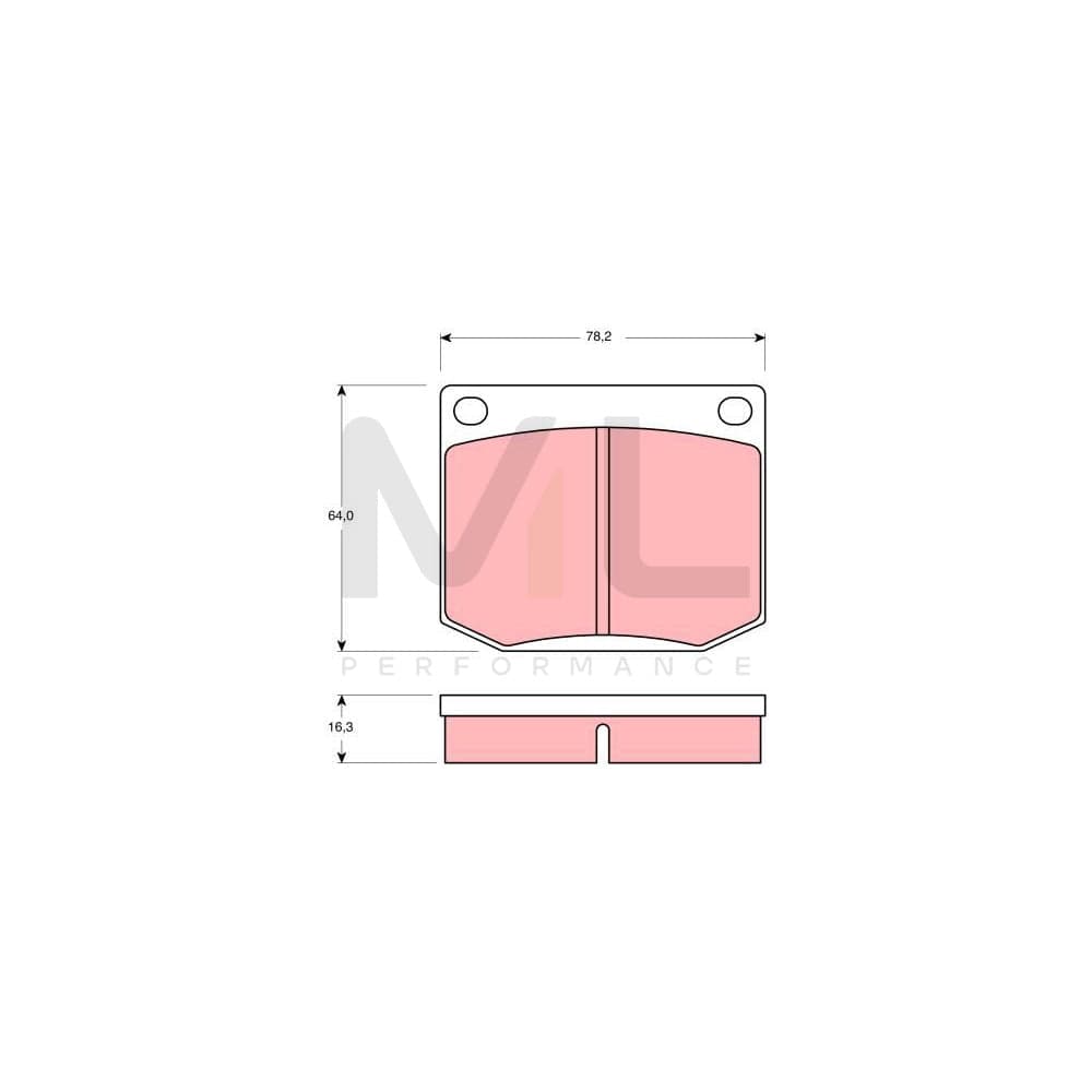 TRW Gdb637 Brake Pad Set Not Prepared For Wear Indicator