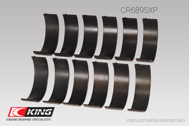 King Engine Bearings King Ford Ecoboost 3.5L V6 pMaxBlack Coated Connecting Rod Bearing Set - Size +0.25mm