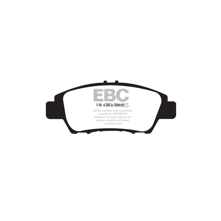 EBC PD06KF304 Honda CR-Z Greenstuff Front Brake Pad & USR Disc Kit - Akebono Caliper 2 | ML Performance UK Car Parts