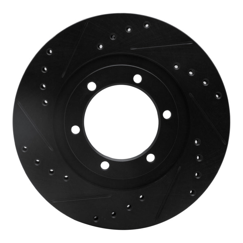 R1 Concepts R1 87-93 Mazda B2600 Front Left Drilled & Slotted Black Brake Rotor