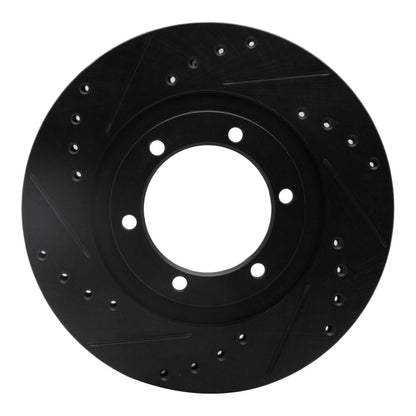 R1 Concepts R1 87-93 Mazda B2600 Front Left Drilled & Slotted Black Brake Rotor